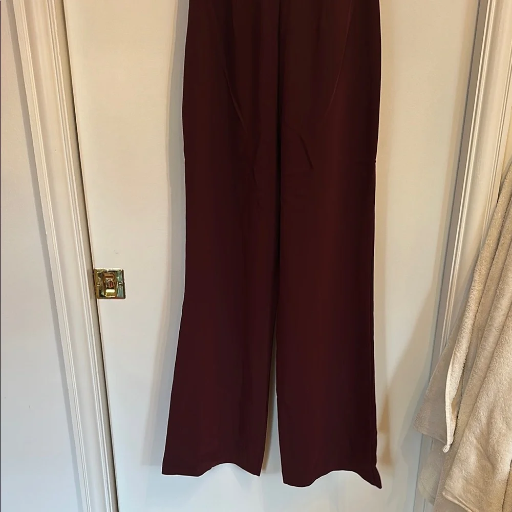 Cinq a Sept burgundy Strapless Jumpsuit size 4 - Picture 5 of 7